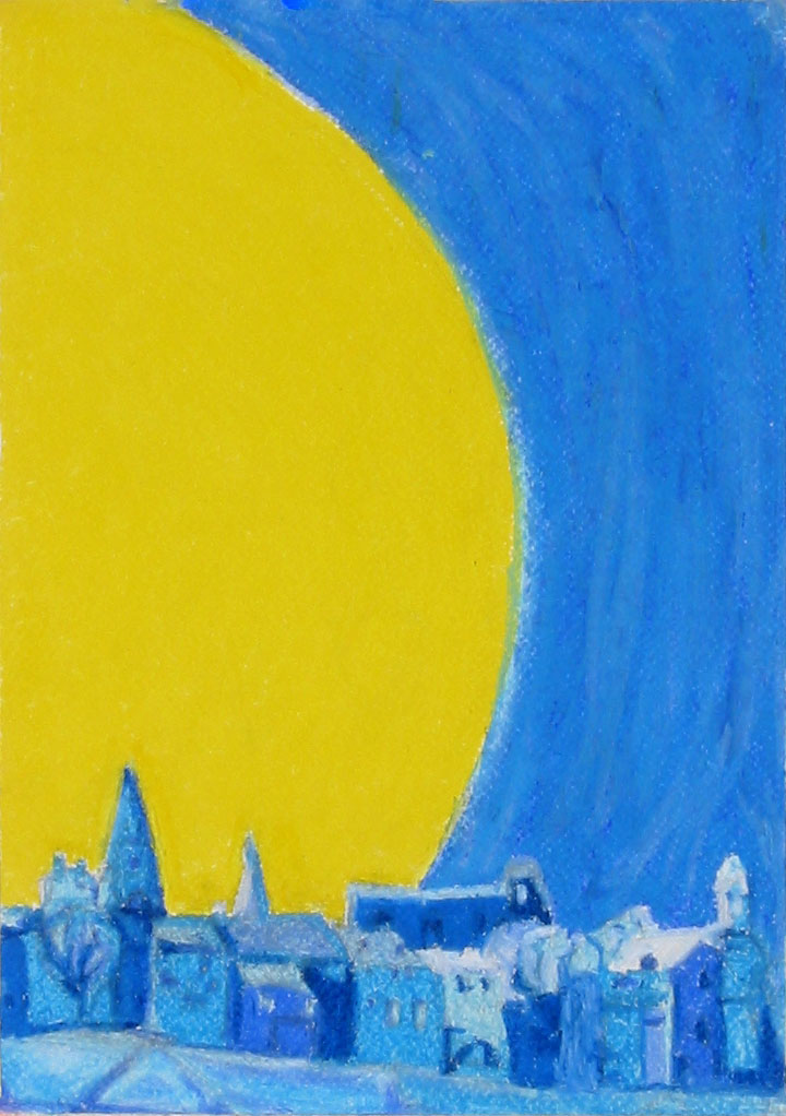 Moon above Arles