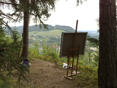 Painting in the  Troll wood