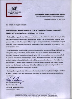 Supporting letter from DKNVS