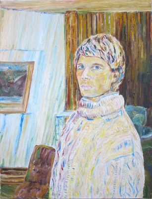 Self portrait in the studio